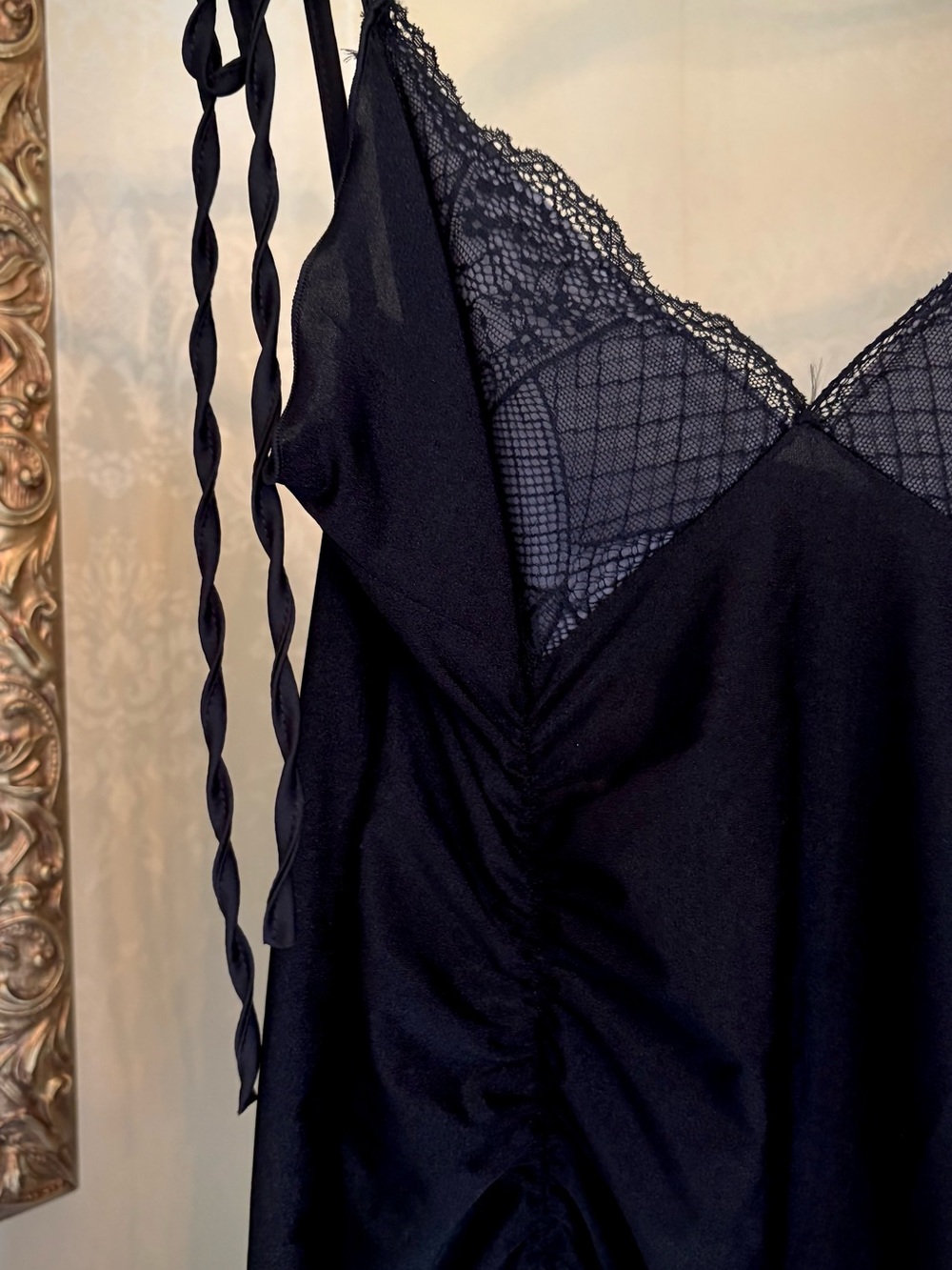 Gang Young Black slip lace dress